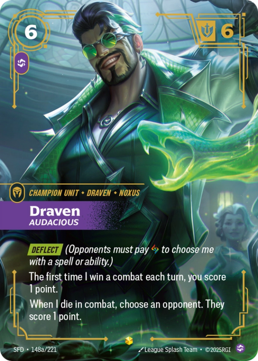 Draven, Audacious (Champion Unit) (SFD-148a/221) (Showcase)