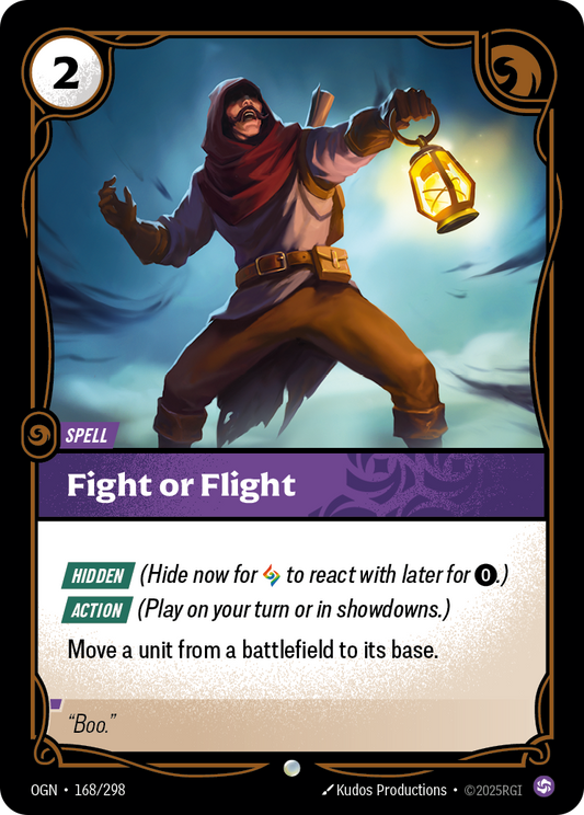 Fight or Flight (Spell) (OGN-168/298) (Common)