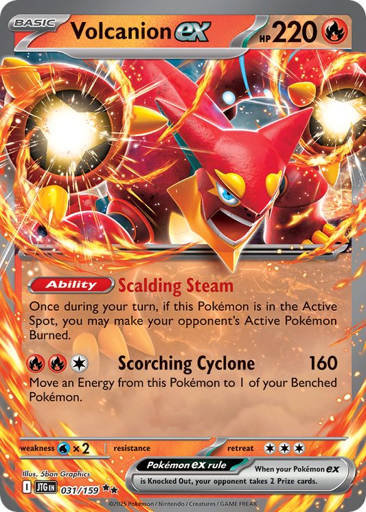Volcanion ex (Basic Pokémon ex) (JTG-031/159) (Double Rare)
