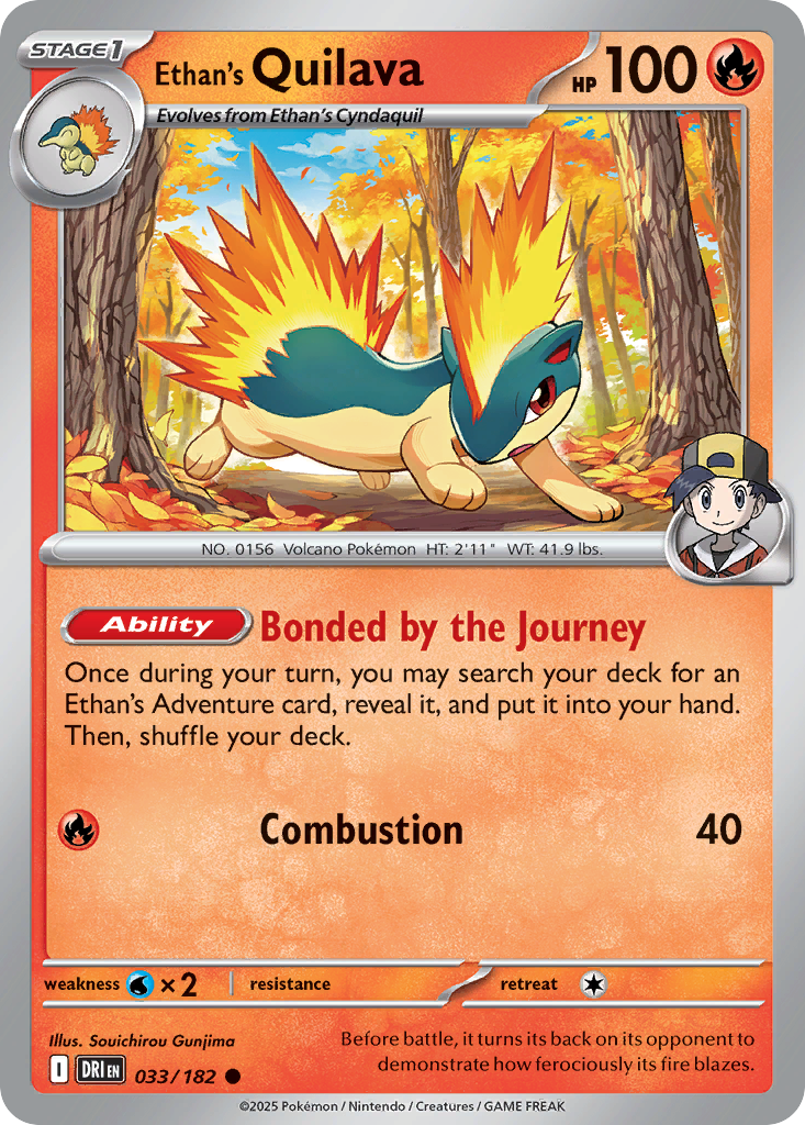 Ethan's Quilava (Stage 1 Pokémon) (DRI-033/182) (Common)
