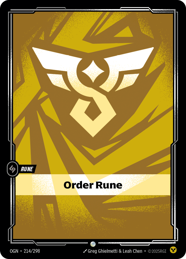 Order Rune (Basic Rune) (OGN-214/298) (Common)