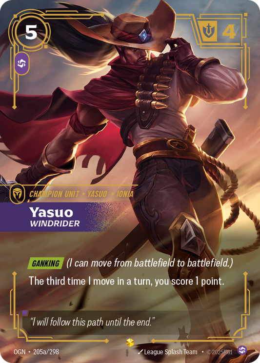 Yasuo, Windrider (Champion Unit) (OGN-205a/298) (Showcase)