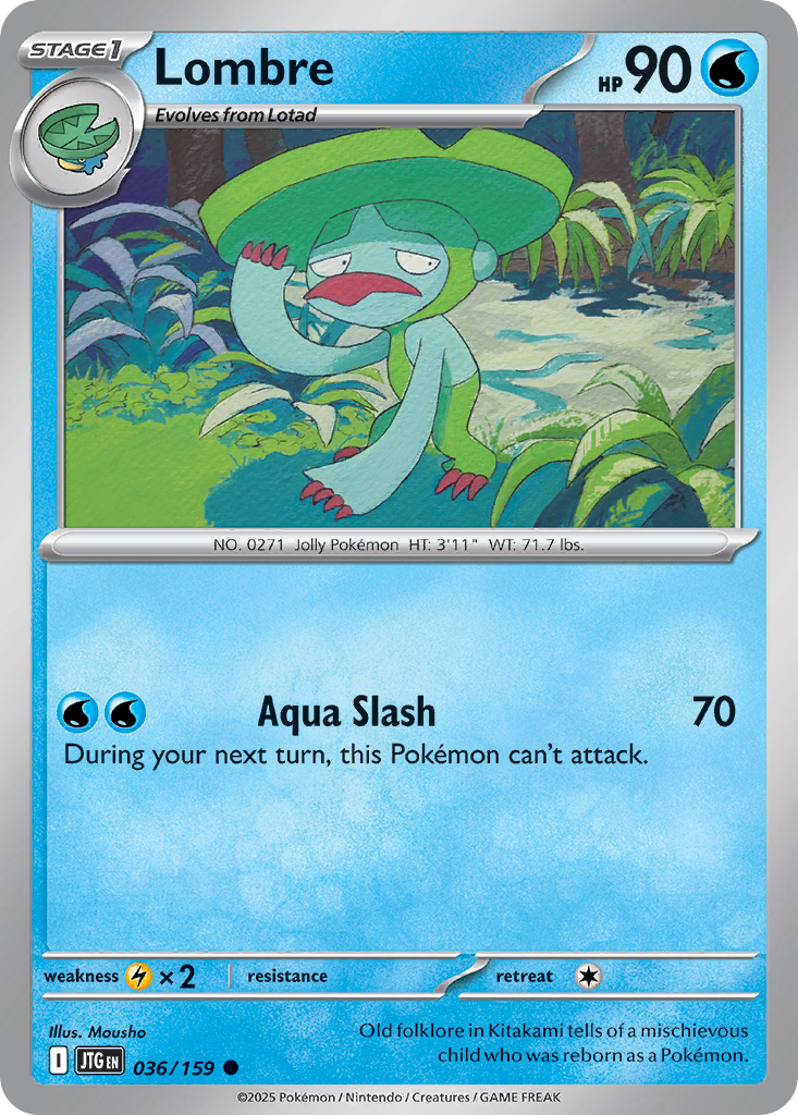 Lombre (Stage 1 Pokémon) (JTG-036/159) (Common)