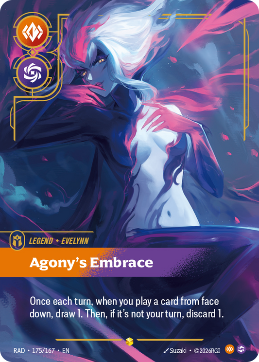 Agony's Embrace (Legend) (RAD-175/167) (Showcase) (Alternate Art - Overnumbered)