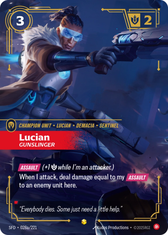 Lucian, Gunslinger (Champion Unit) (SFD-028a/221) (Showcase)