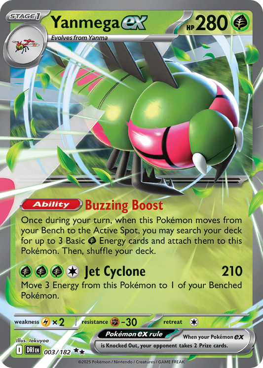 Yanmega ex (Stage 1 Pokémon ex) (DRI-003/182) (Double Rare)