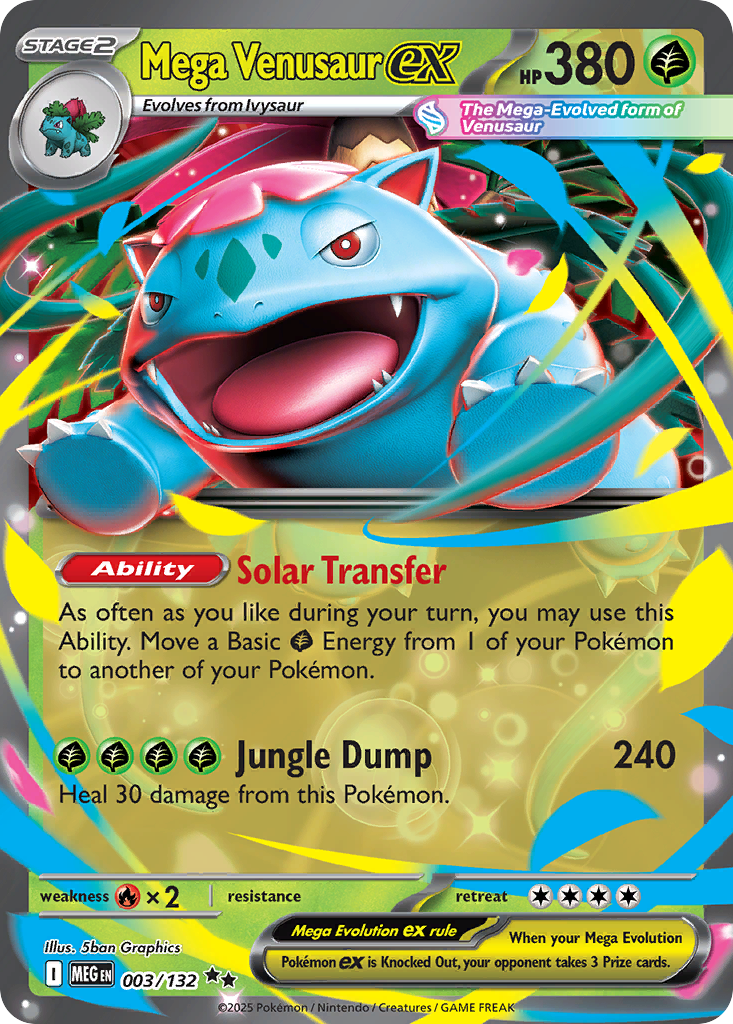 Mega Venusaur ex (Mega Evolution Pokémon ex) (MEG-003/132) (Double Rare)