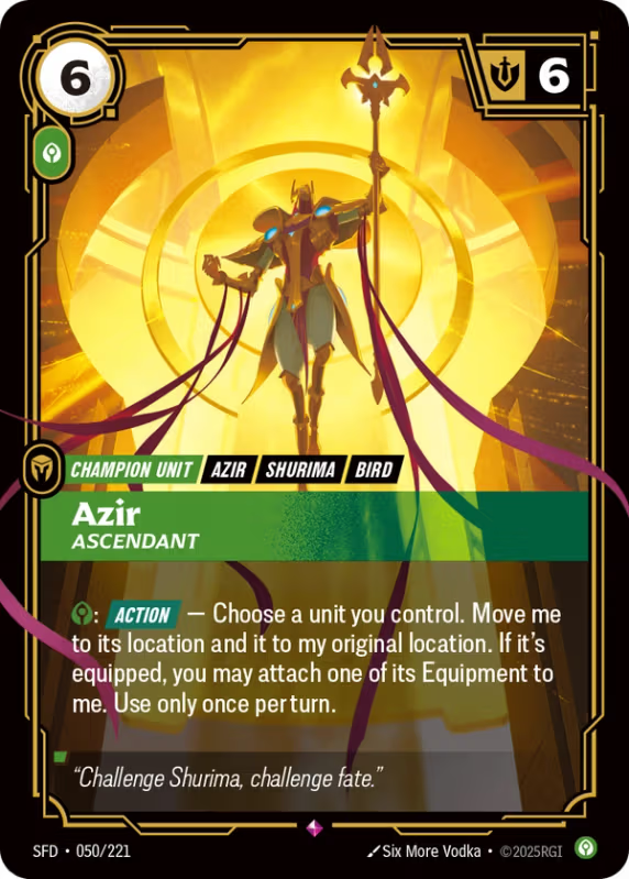 Azir, Ascendant (Champion Unit) (SFD-050/221) (Rare)