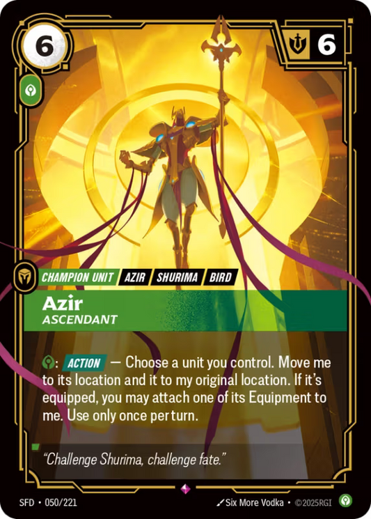 Azir, Ascendant (Champion Unit) (SFD-050/221) (Rare)