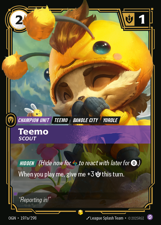 Teemo, Scout (Champion Unit) (OGN-197a/298) (Showcase)