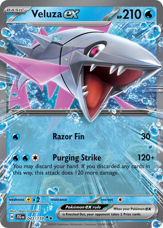 Veluza ex (Basic Pokémon ex) (JTG-043/159) (Double Rare)