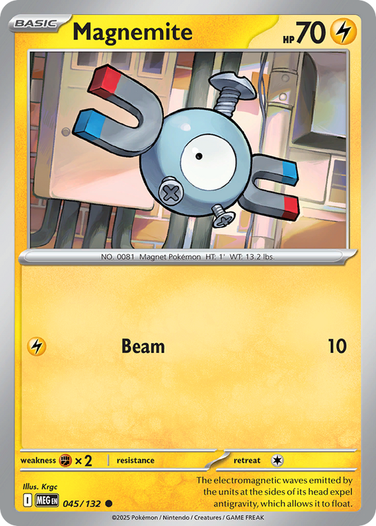 Magnemite (Basic Pokémon) (MEG-045/132) (Common)
