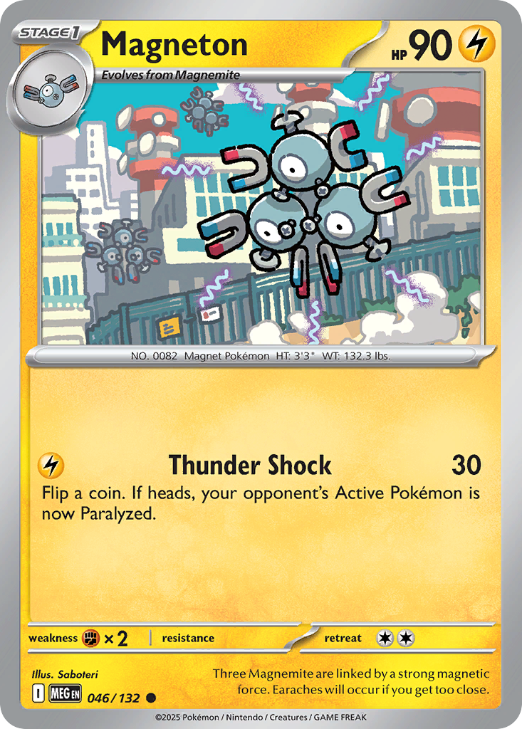 Magneton (Stage 1 Pokémon) (MEG-046/132) (Common)