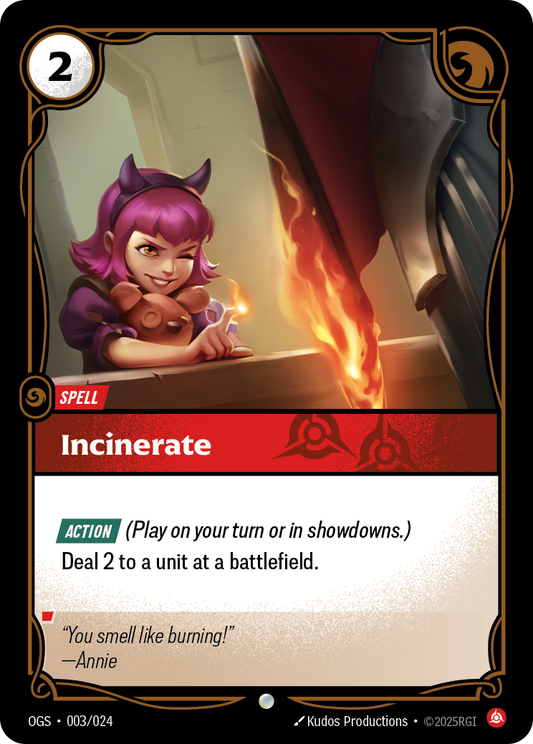 Incinerate (Spell) (OGS-003/024) (Common)