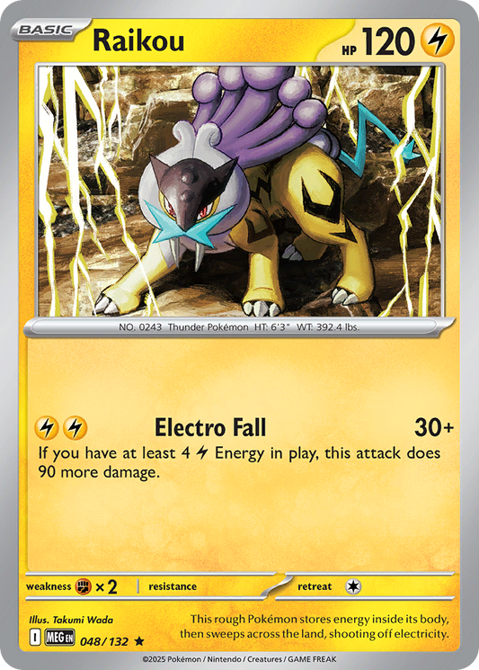 Raikou (Basic Pokémon) (MEG-048/132) (Rare)