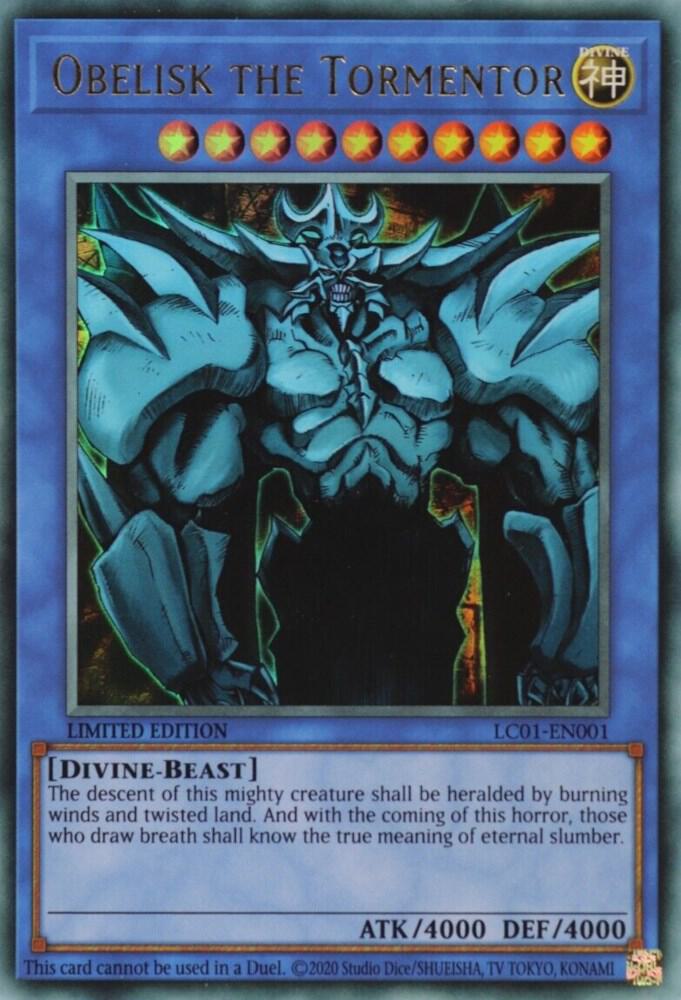Obelisk The Tormentor (Monster) (LC01-EN001) (25th Anniversary Edition) Legendary Collection (Limited Edition)