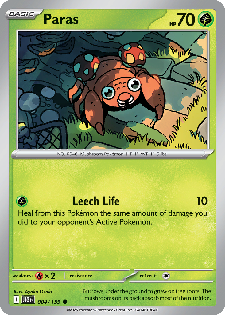 Paras (Basic Pokémon) (JTG-004/159) (Common)