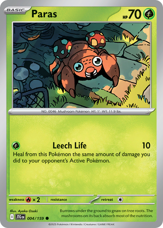 Paras (Basic Pokémon) (JTG-004/159) (Common)