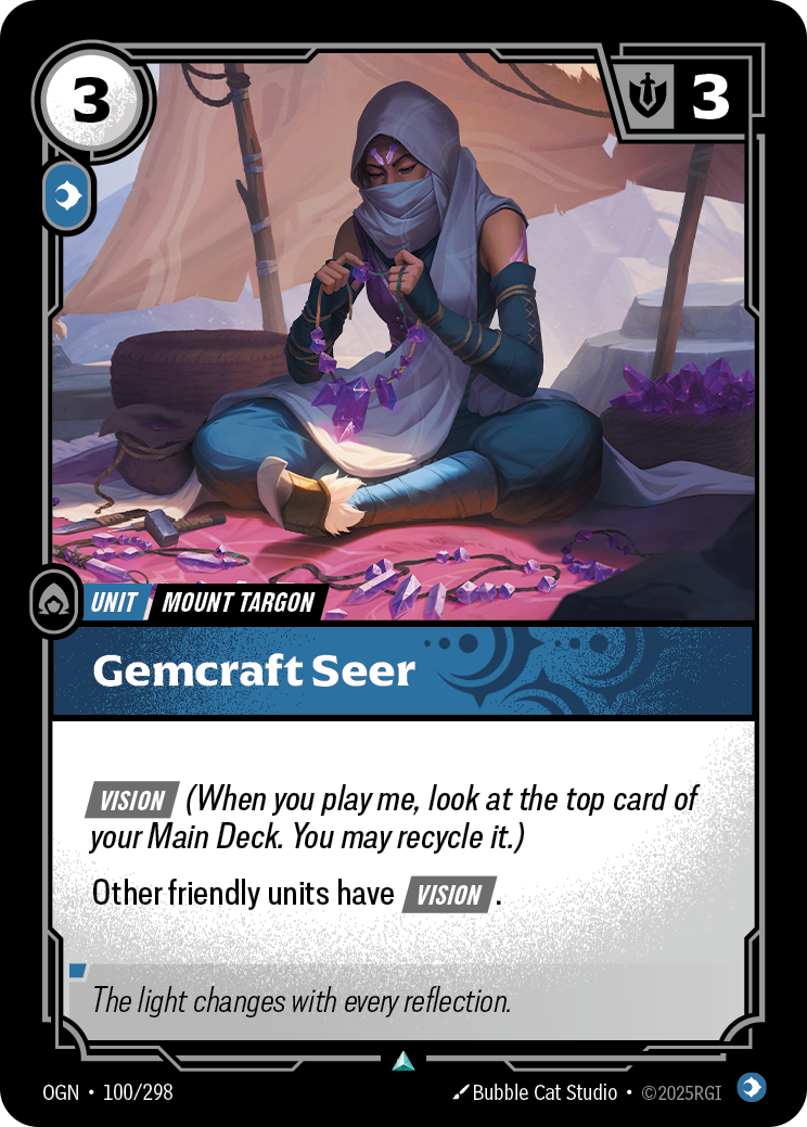 Gemcraft Seer (Unit) (OGN-100/298) (Uncommon)