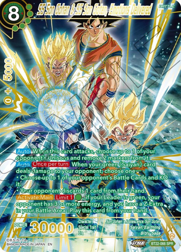 SS Son Gohan, & SS Son Goten, Emotions Delivered (BT22-066) (SPR)