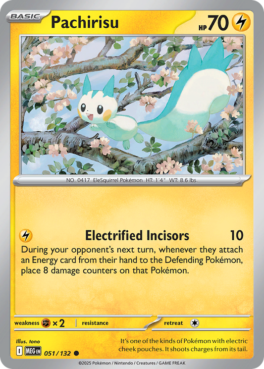 Pachirisu (Basic Pokémon) (MEG-051/132) (Common)