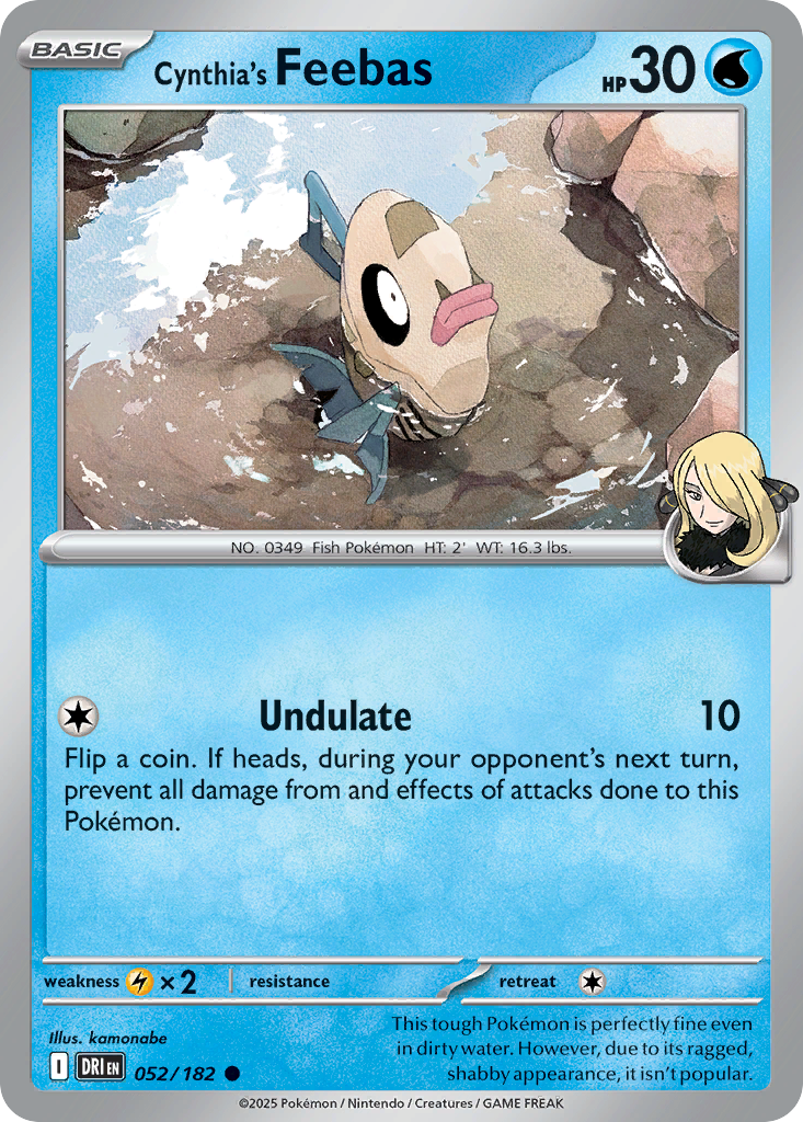 Cynthia's Feebas (Basic Pokémon) (DRI-052/182) (Common)