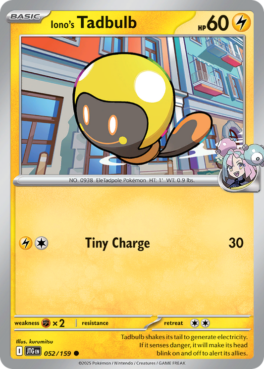 Iono's Tadbulb (Basic Pokémon) (JTG-052/159) (Common)
