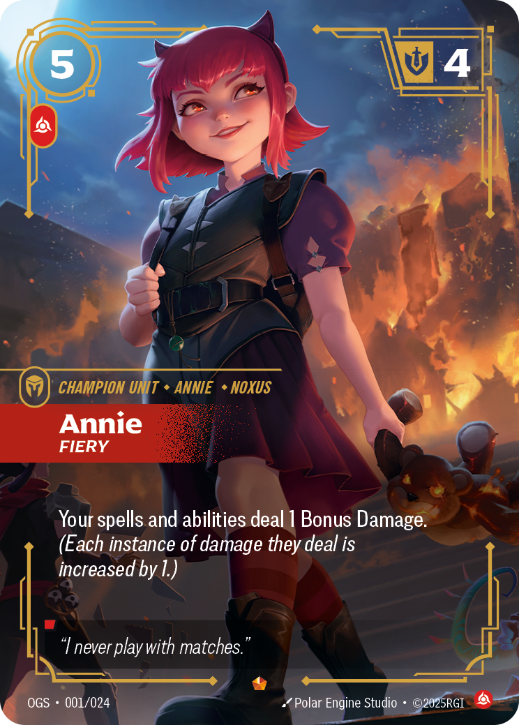 Annie, Fiery (Champion Unit) (OGS-001/024) (Epic)