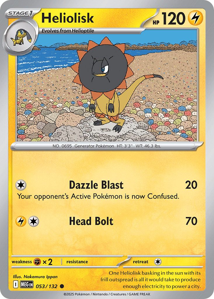Heliolisk (Stage 1 Pokémon) (MEG-053/132) (Common)