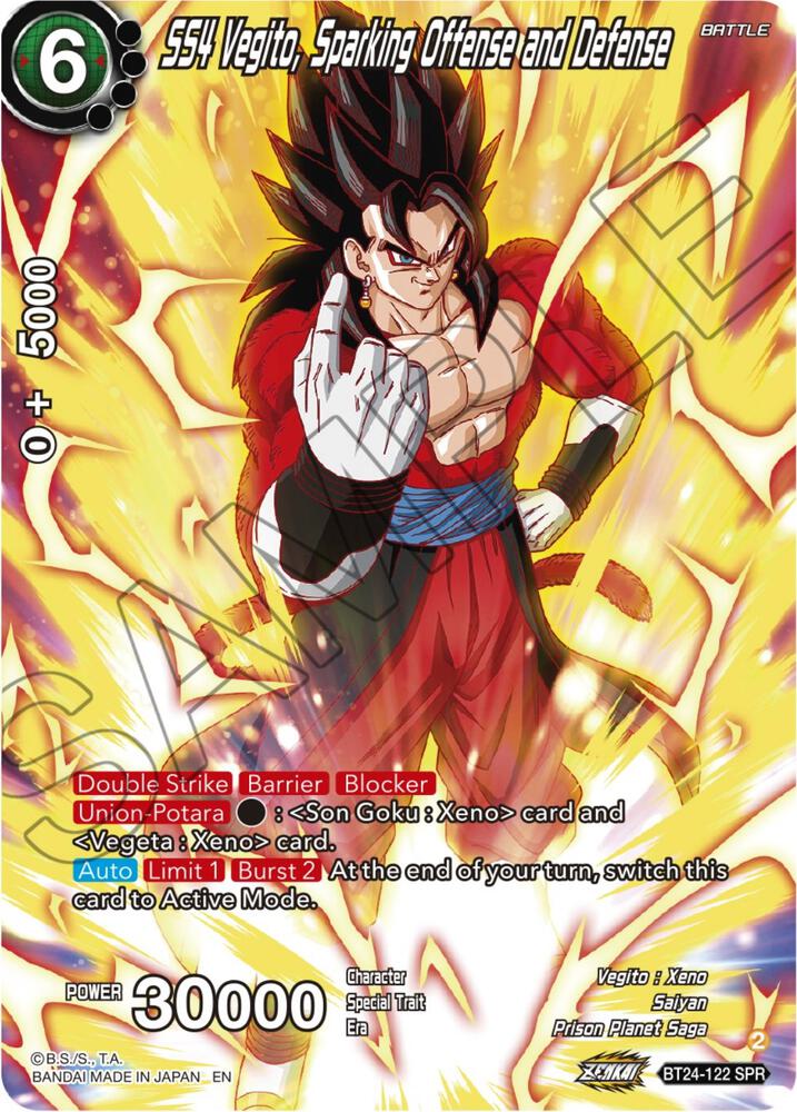 SS4 Vegito, Sparking Offence and Defence (BT24-122) (SPR)