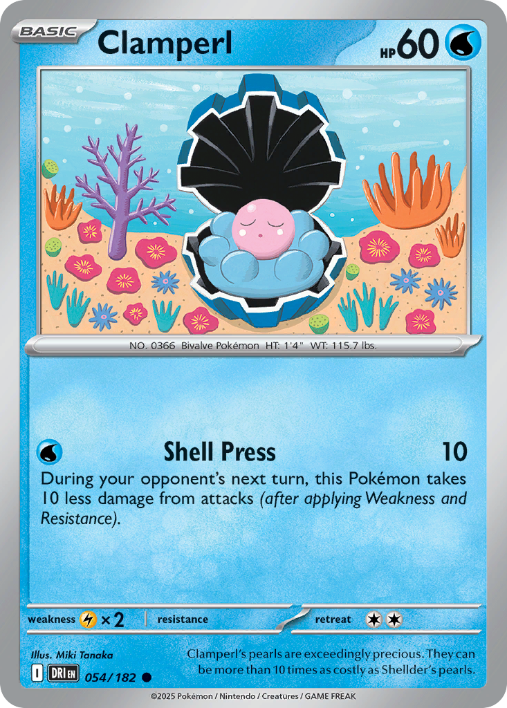 Clamperl (Basic Pokémon) (DRI-054/182) (Common)