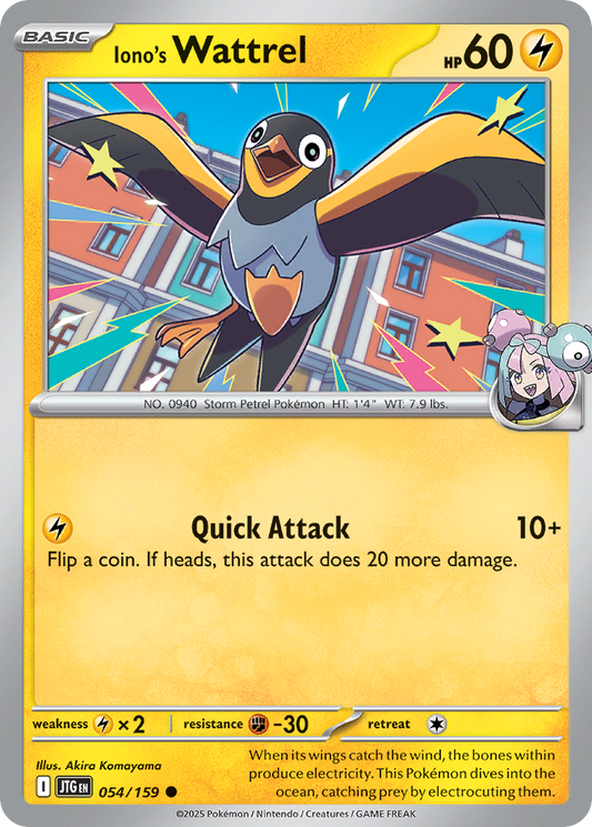 Iono's Wattrel (Basic Pokémon) (JTG-054/159) (Common)