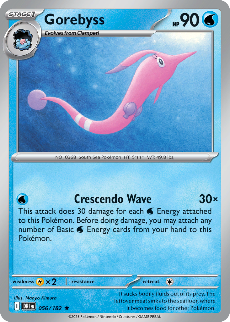 Gorebyss (Stage 1 Pokémon) (DRI-056/182) (Rare)
