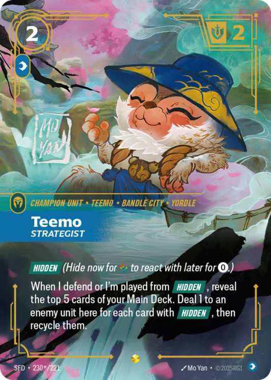 Teemo Strategist (Champion Unit) (SFD-230*/221) (Showcase Signature)