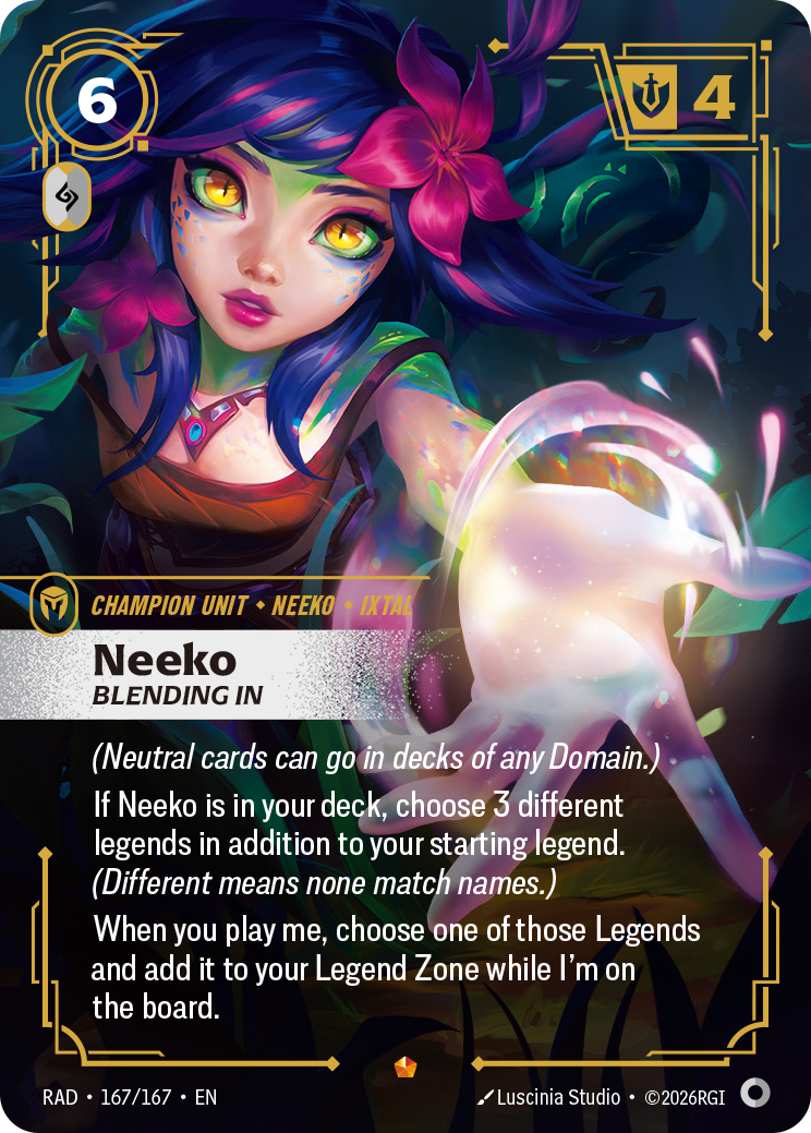 Neeko, Blending In (Unit) (RAD-167/167) (Epic)