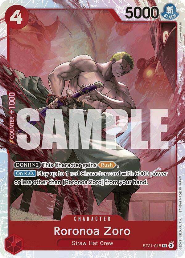 Roronoa Zoro (Character) (ST21-015) (SR)