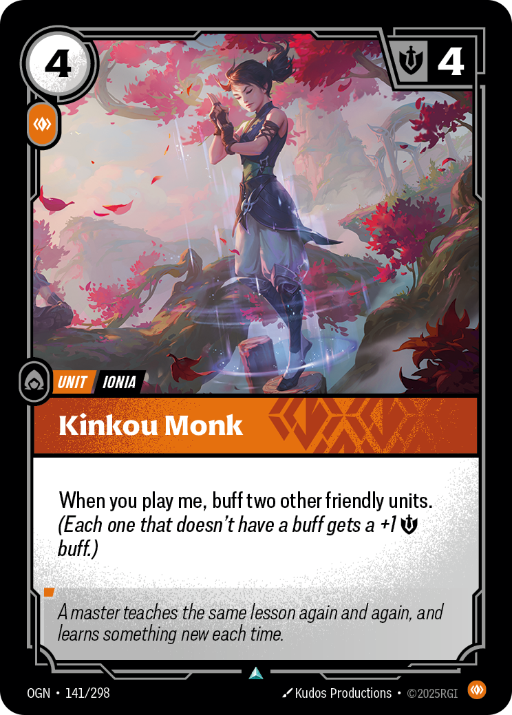 Kinkou Monk (Unit) (OGN-141/298) (Uncommon)