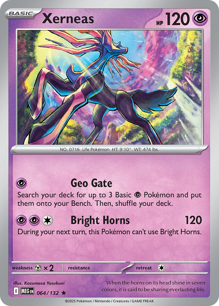 Xerneas (Basic Pokémon) (MEG-064/132) (Rare)