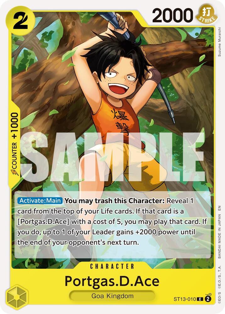 Portgas D Ace (Character) (ST13-010) (C) (NON-FOIL) (PRB02)