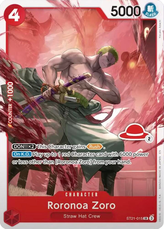 Roronoa Zoro (Luffy Deck) (Character) (ST21-015) (SR) (Learn To Play Reprint)
