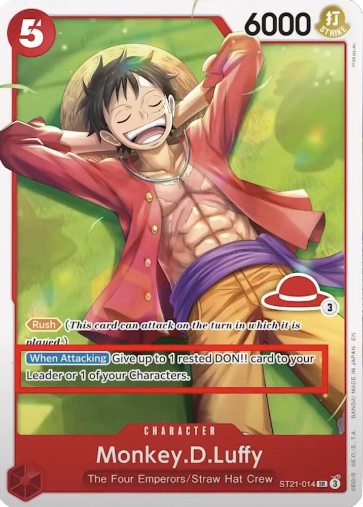 Monkey.D.Luffy (Luffy Deck) (Character) (ST21-014) (SR) (Learn To Play Reprint)