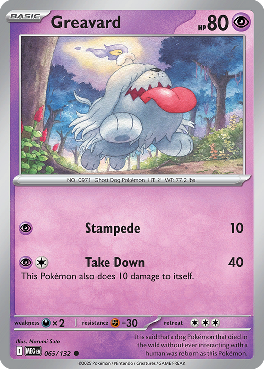Greavard (Basic Pokémon) (MEG-065/132) (Common)