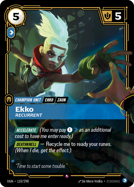 Ekko, Recurrent (Champion Unit) (OGN-110/298) (Rare)