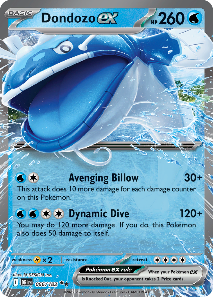 Dondozo ex (Basic Pokémon ex) (DRI-066/182) (Double Rare)