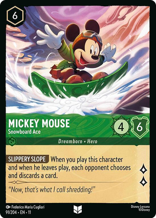 Mickey Mouse - Snowboard Ace (Dreamborn - Hero)(91/204 EN 11) (U)