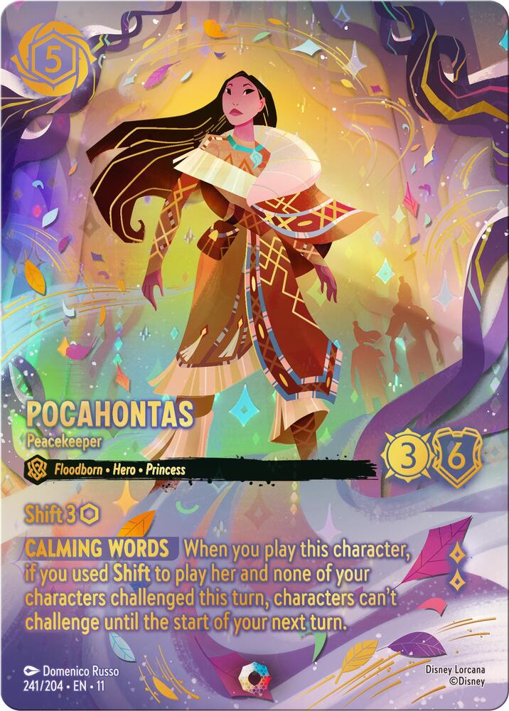 Pocahontas - Peacekeeper (Floodborn - Hero - Princess)(241/204 EN 11) (Iconic*) (Alternate Art)