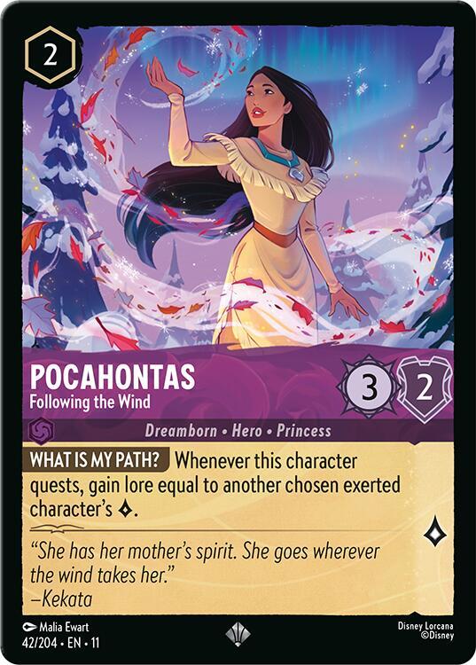 Pocahontas - Following the Wind (Dreamborn - Hero - Princess)(42/204 EN 11) (SR)