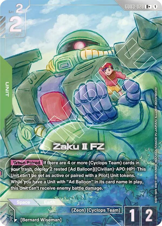 Zaku Ⅱ FZ (Unit) (GD03-020) (R+) (Alternate Art)