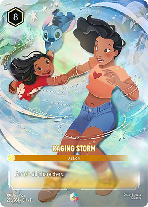 Raging Storm (Action)(225/204 EN 11) (Enchanted*) (Alternate Art)