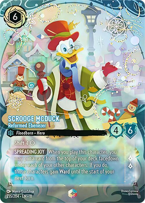 Scrooge McDuck - Reformed Ebenezer (Floodborn - Hero)(235/204 EN 11) (Enchanted*) (Alternate Art)